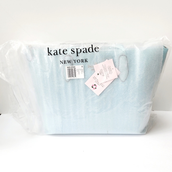 Kate Spade Mel Nylon PACKABLE Tote Aqua Pool Blue - Picture 8 of 12